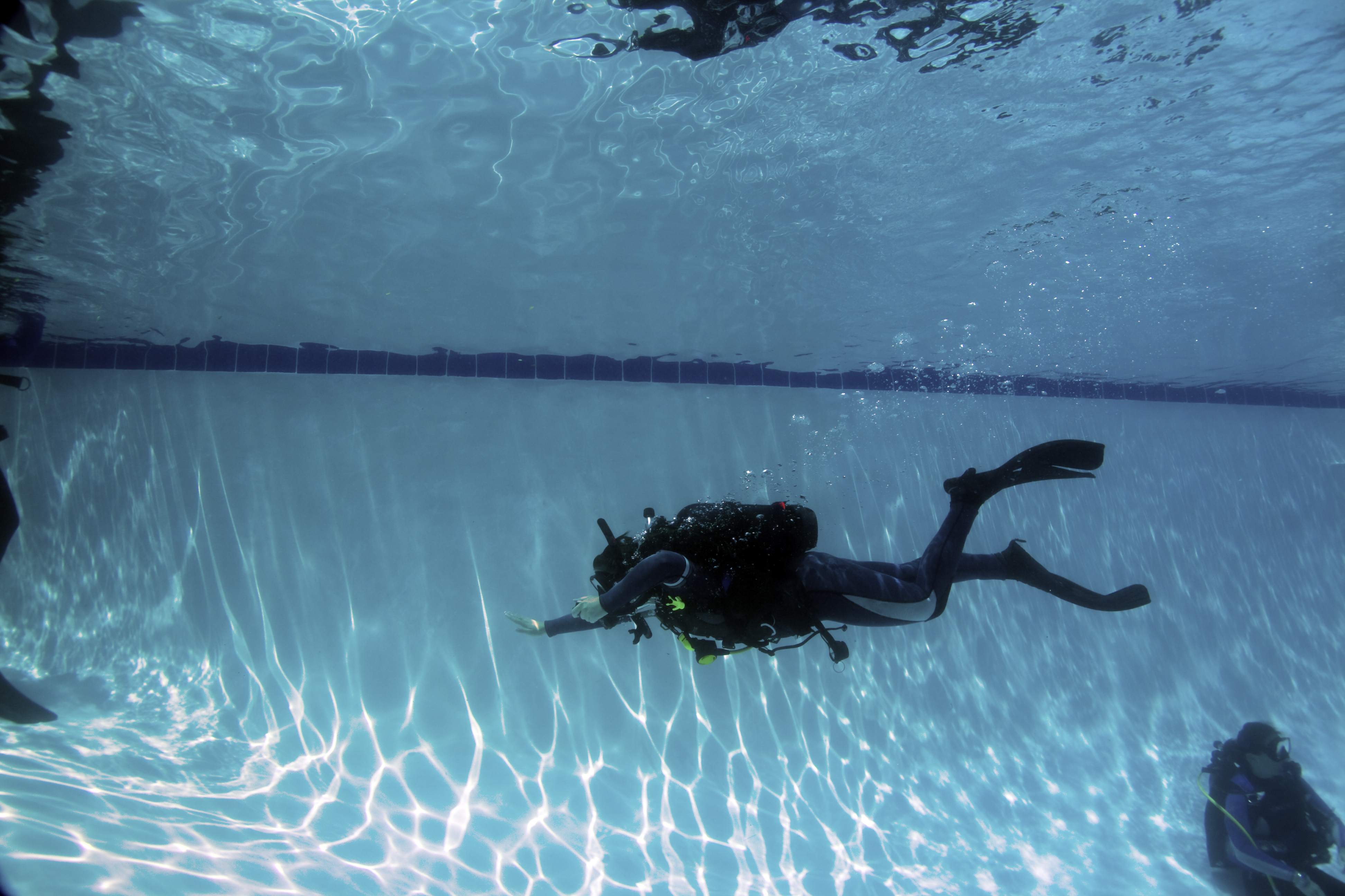 Allenamento in assetto in piscina